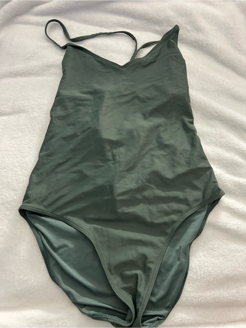 aerie Olive Green One-Piece Swimsuit Sz medium M